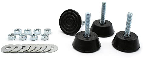 DOJA Barcelona | Silent Bloc Climatisation | Pack 4 | Support Sol Climatiseur S-40 | Max.55Kg | avec Ecrous et Rondelles Metal | Pied Anti Vibration | pour Climatisation, Support Climatiseur Exterieur