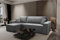 Kaiser Möbel, Ecksofa mit schlaffunktion, mit Bettkasten, Schlafsofa Atos, Designer Sofa, Modern Design Couch, Polsterecke, Freistehend, Polsterung Samt, Grau Links