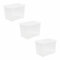 M1SS (Set of 3-80L Litre Clear Plastic Storage Box With Crystal Lids Home Office Stackable Nestable Container Made in U.K (80L)