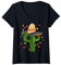 Mexiko Viva T-Shirts Lustige Mexikanische Kaktus Maske Tees Frauen T-Shirt mit V-Ausschnitt
