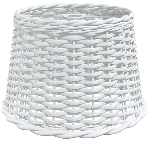 vidaXL Lampenschirm Weiß Ø40x26 cm Korbweide