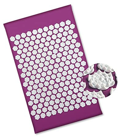 Massagekissen Flower Akupressur Yoga-Kissen FußMassager Kissen Applikator Pilates Übung Massagekissen (Size : Only Mat-Purple)