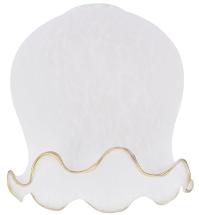 TOVINANNA Glass Light Shade, Glass Lampshades for Ceiling Lights, Bell Shaped Replacement Shades for Chandelier, Ceiling Fan,Wall Sconces, Flower Petal Replacement Shades