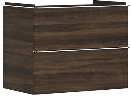 hansgrohe Xelu Q Waschtischunterschrank, 780x475, 2 Schubkästen, für Waschtisch, 540, Farbe: Möbel Nussbaum Dunkel/Griff Chrom