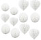 Wabenbälle, Seidenpapier, Herzform, Party, Wabenbälle, Herzen, Wanddekoration, Seiden-Pompons, Blumenbälle, hängende Papierherzen für Babyparty, Geburtstag, Hochzeit, Kinderzimmer, 12 Stück (weißes