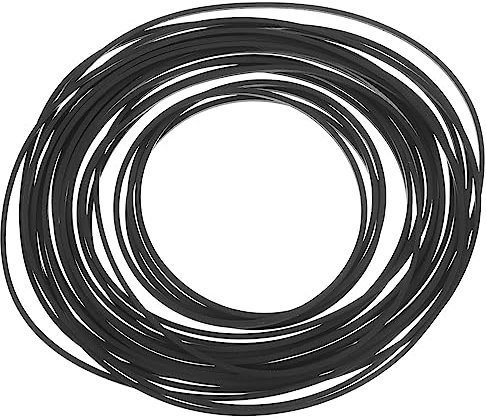 DIKACA 20pcs Flat Cassette Tape Recorder Drive Belts Cassette Player Belts Cassette Belts 1mm Recorder Belts Music Cassette Repair Belts Cassette Deck Belt With Music Tape Recorder Rubber