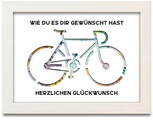 Geldgeschenk Fahrrad für Männer Frauen, Geldgeschenk für Radfahrer, Originelle Geburtstag Geldgeschenk Bilderrahmen, Fahrrad Deko Geschenke, Fahrrad Geschenkideen für Freunde, Familie, Liebhaber