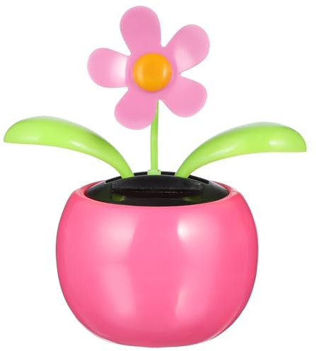 Toyvian Ornement De Voiture De Fleurs Dansantes Solaires : Fleur Oscillante Rose Jouets Solaires Tournesol Dansant pour La Décoration De Bureau - Fleur Heureuse À Énergie Solaire dans Le