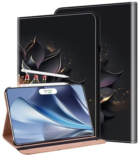 KEDBBAO Hülle für iPad Pro 11 Zoll M5/M4 (2025/2024) Schutzhülle Flip Wallet Cover Case mit Auto Schlaf/Wach unterstützt Pencil Pro/USB-C, Purple Lotus
