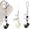 Ruzister Lot de 2 pendentifs esthétiques pour téléphone portable Y2K - Breloques mignonnes en forme d'étoile - Accessoires Y2K pour femmes et filles - Pour téléphone portable