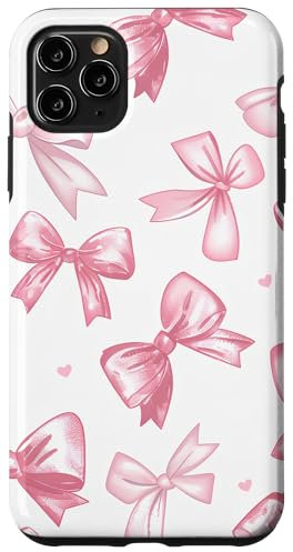 Aesthetic cute Pink Ribbons and Bows Pattern Design Case for iPhone 11 Pro Max