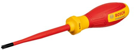 Bosch Professional tournevis VDE plat/PH1x100 (certifié jusqu'à 1 000 V, isolé avec un élastomère thermoplastique (TPE))