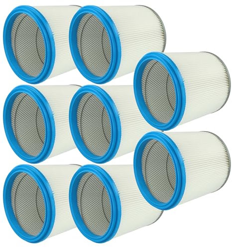 vhbw 8x Filtro plisado reemplaza Bosch 2607432008 para aspiradora - Azul Plata Blanco