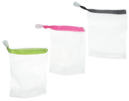 HAPINARY 3stücke Seifenblasen-mesh-netzbeutel Seifensparer Seifenbeutel Seifennetzbeutel Für Handseife Gesichtsseife Make-up-seife Ölseife Fruchtseife Mit Seil Für Einfache Anwendung Trockn