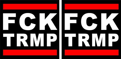 FCK Trmp Aufkleber 2 Stück – Wetterfest & UV-beständig – 10x10 cm Größe – Ideal für Auto, Laptop, Fenster – Anti Trump Statement (Trump)