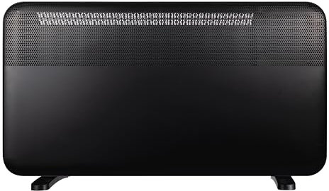 TCP 2000W Convection Panel Heater, Slim Black Design, Fast Heat, Digital Thermostat, 24H Timer, Weekly Program, Quiet, Energy Efficient, Wall Mounted or Freestanding Electric Heater