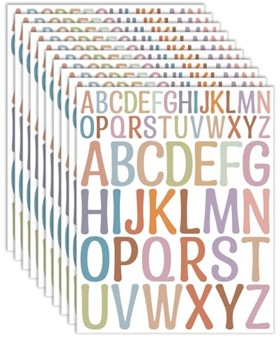 Ji liangli Self-adhesive letter stickers, 520 colourful vinyl letter stickers in two sizes (2.5cm and 5cm), suitable for DIY crafts, scrapbooking and letterbox decoration