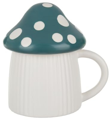 KASANOVA Tazza natalizia fungo verde 400 ml ceramica