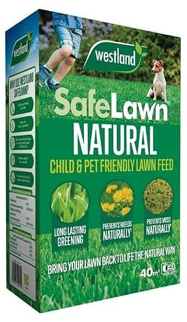 SafeLawn NATURAL Child and Pet Friendly Lawn Feed Bringing your Lawn Back To Life The Natural Way COVERS 40m2