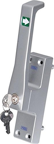 Türtreibriegel 970Z DIN li, Rundstange 10 mm, silber, abschließbar