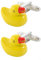 COLLAR AND CUFFS LONDON Manschettenknöpfe Herren Lustig - Mit Box - Ente - Langlebiges Messing - Gelbe und Rote Farben - Bad Fluss Spaß Spielzeug Badezimmer - EIN Paar