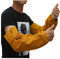 CPTDCL Cuero Mangas de brazo de soldadura resistentes al calor Manguito elástico Trabajo de seguridad Protección de brazo de protección resistente a las chispas
