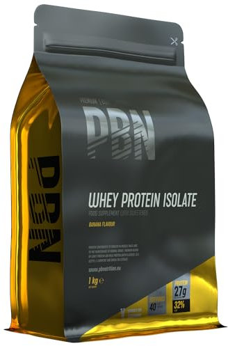 Premium Body Nutrition - Proteína en Polvo Whey-ISOLATE, 1kg, Plátano - 33 Porciones