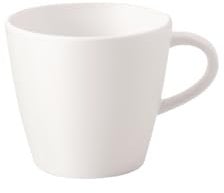Villeroy & Boch Manufacture Rock Moderna Taza, Apta para lavavajillas Porcelana Premium, Blanco, 220 ml