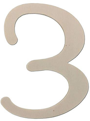 Kleenes Traumhandel Zahlen aus Holz - Größe wählbar - bis 60 cm wählbar - Typ3 Holzzahlen Holzzahl (100 mm, 3)