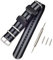 Shieranlee NATO Nylon Strap Watchband for Casio G-Shock GA-110 120 GA-400 GD-100 DW-5600 GLS-8900 Canvas Men Bracelet Band Black Adapters