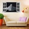 60 * 100Cm Raumschiff 3D Falsche Fenster Wandaufkleber Für Kinderzimmer Schlafzimmer Wohnzimmer Hintergrund Wohnkultur Wandaufkleber