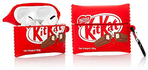 YIGEYI Custodia in Silicone Compatibile con Airpods Pro Funny Cute Cartoon 3D Case Cover[Serie di Snack Divertenti] (Kitkat)