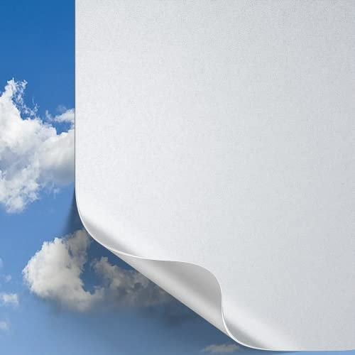 SA ROCA® 13,32 EUR/m² Milchglasfolie im Wunschmaß – Bis 50m am Stück I Fensterfolie Blickdicht als Sichtschutz I selbsthaftende Sichtschutzfolie für Fenster – Matt I 200 x 119,5cm