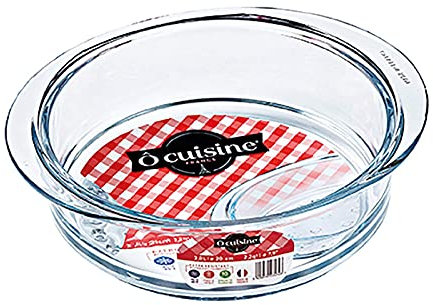 Ôcuisine - Vaporera de vidrio de 20 cm de diámetro, recipiente de vidrio para alimentos