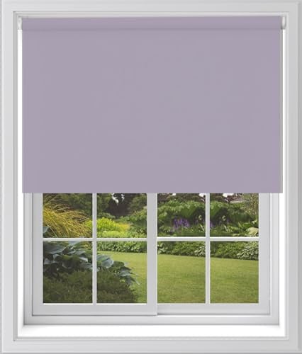 Caecus Lavender Blackout Roller Blinds Made To Measure Window Blinds Easy Fit Child Safe Thermal Properties Home Office Fitting Included Up To 180cm Width x Up To 160cm Drop