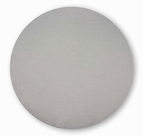 Kissenbezug Leinen Optik Silber 60 cm Rund Weich Dekorativ fein strukturiert Kissenbezüge für Sofa Wohnzimmer Schlafzimmer Dekokissen mit verstecktem Reißverschluss Couchkissen