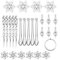 Schneeflocken Deko Acryl Weihnachten Eiszapfen Transparente Weihnachten Eiszapfen Ornamente Eiszapfen Weihnachtsschmuck Set Acryl Eiszapfen Mit Seil für Weihnachtsbaum Party Dekorationen 27 Stück