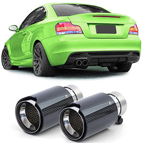 Auspuff Endrohre Sport Carbon Schwarz passend für BMW 1er E81 E82 E87 E88