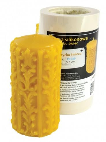 LYSON Kerzengießform Silikonform Walze Zylinder mit keltischem Motiv Höhe 13,5 cm Silikon Kerzenform für Sojawachs, Bienenwachs, Gips, Seifer, Aromatherapie Kerzenherstellung Bienenwachskerzen