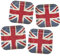 Smiffys Union Jack Vintage Print Paper Plates 8 Pack, 9/ 23cm, Union Jack Fancy Dress, Union Jack Dress Up Party Goods