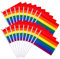 MOOOT 60 Piezas Banderas Orgullo Gay LGBT, Pequeña Banderas del Arco Iris, Banderas Mano para Decoraciones Mes Orgullo, Banderas de Decoración Día Orgullo, Accesorios para Orgullo LGBTQ