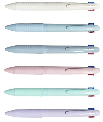 CIOUYAOS 6er Pack Mehrfarbiger Kugelschreiber, 4-in-1 Einziehbarer Mehrfarbiger Stift, Glatter 0,5-mm-Stift Multipack für Büro, Schulbedarf, Studenten, Kinder, Geschenk