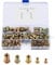 165 Pcs Assorted Rivet Nuts, Metric M3/M4/M5/M6/M8 Flat Head Threaded Insert Rivnuts, Knurled Carbon Steel Threaded Insert Nutserts Kit