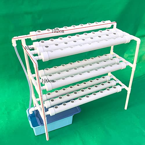 WSIKGHU Hydroponic Growing System Hydroponic System Indoor Hydrokultur Growkit 90 Pflanzenstandorte 3 Lagiges Pflanzen Gemüse Werkzeug Vertical Farming mit Wasserpumpe