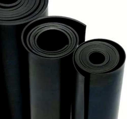 Mugar- Revestimiento de Caucho Antideslizante Negro Liso- Planchas de Goma SBR Negra Antideslizante, Aislante y Resistente- por Rollos y Metro Lineal (SBR 3mm, 1,40m Ancho Metro Lineal)