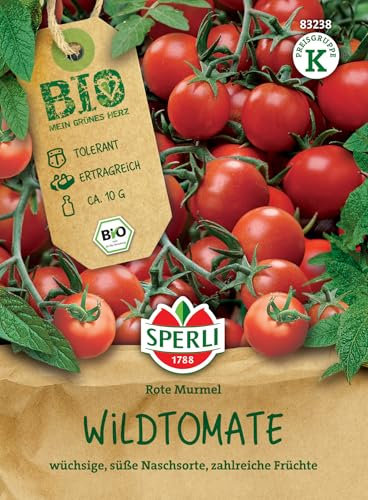 Sperli BIO Wildtomatensamen 83238 - Wüchsige Sorte - Süße Naschsorte - zahlreiche Früchte - Inhalt für 9 Pflanzen - Gemüsesamen, Samen Gemüse, Saatgut