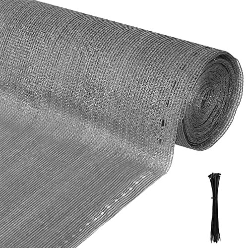 Izrielar Zaunblende Sichtschutz Zaun Garten, Schattiernetz 1,8 x 20m, 150 g/m² HDPE Tennisblende Windschutz Staubschutz Sonnenschutz mit Kabelbinder, Reißfest Schattiermatte Gewebe Netz, Anthrazit