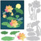 BENECREAT 2 x Lotus-Stanzformen, Seerose Lotusblatt Libelle Karbonstahl Prägeschablonen Vorlagen Für Scrapbooking, Albumfoto, Kartenherstellung, 0.8 mm Dick
