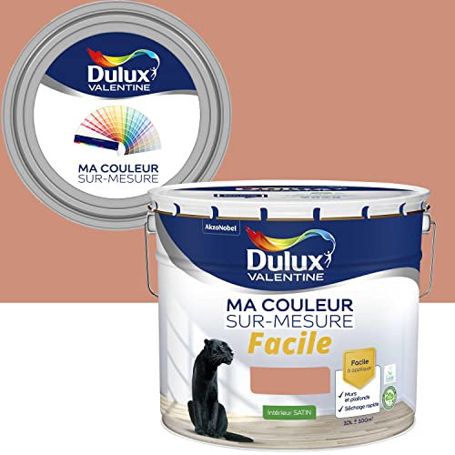 Ma Couleur Sur-mesure par Dulux Valentine – Peinture Intérieure Murs, Plafonds, Boiseries - Facile à appliquer - Satin Cuivre Rose 10 L