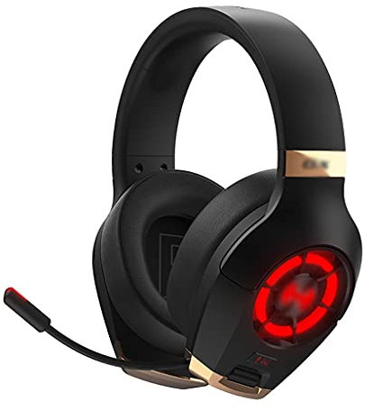 QESTO TVE Sporte Gaming headphones Gaming Headset ENC Noise Cancelling Mic RGB Light For PC PS4 Laptop One Earphones(Grey)(Black)